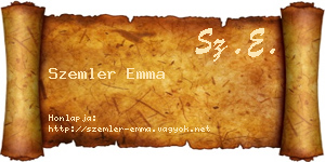 Szemler Emma névjegykártya